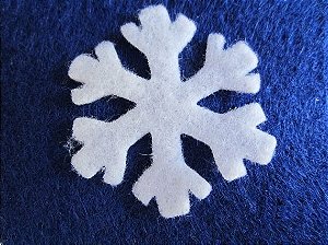 Floco de Neve Cute em Feltro Branco 100 pcs corte a laser