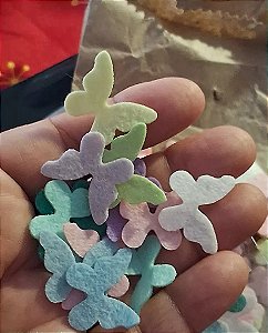 Borboletas Coloridas 100 Unidades - Recortes de Feltro