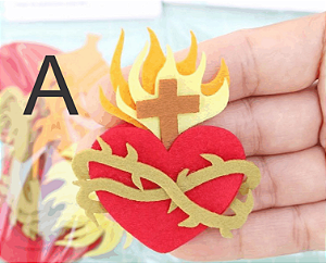 Sagrado coração arte com feltro unidade