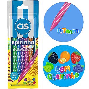 Kit Canetas CIS Spirinho Scents 0.7 mm