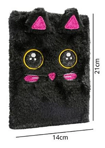 Caderno Pelúcia Gatinho School Brinq
