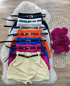 Short saia cinto