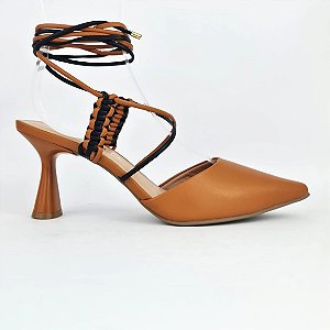 Scarpin caramelo semi aberto  Caminare Salto alto Flare
