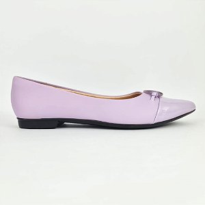 Sapatilha violeta bico verniz Eduarda Porto