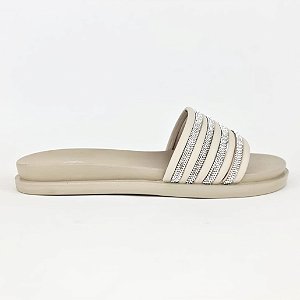 Birken off white tira arredondada strass Eduarda Porto