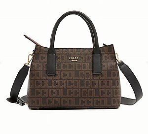 Bolsa Colcci Fem Tote Monograma CAFÉ Colcci