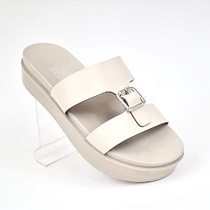 Birken Improviso Off White fivela prata