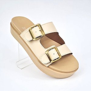 Birken Improviso Off White 2 fivelas douradas