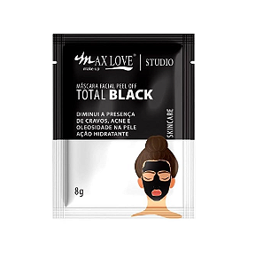 Máscara Facial Peel Off Total Black Sachê - Max Love