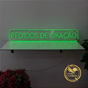 PEDIDOS DE ORAÇÃO EM LED 90 X 15 CM PERSONALIZADO