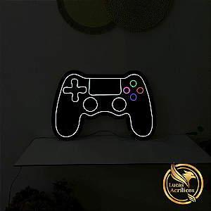 CONTROLE DE VIDEO GAME EM LED 60 X 41 CM