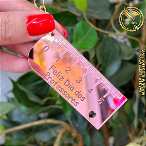 KIT 10 CHAVEIROS RÉGUA FELIZ DIA DOS PROFESSORES EM ACRÍLICO