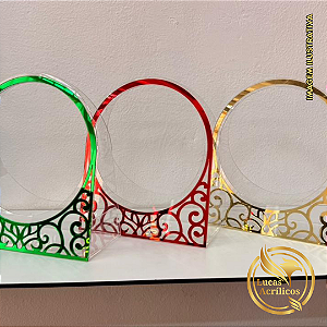 CESTA EM ACRÍLICO ARABESCO 29 x 25 CM