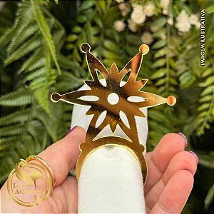 KIT COM 10 PORTA GUARDANAPOS FLOCO DE NEVE EM ACRÍLICO