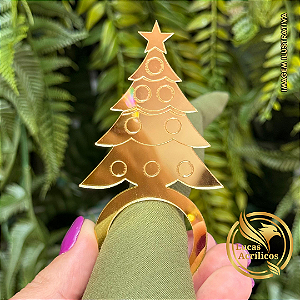 KIT COM 10 PORTA GUARDANAPOS ÁRVORE DE NATAL EM ACRÍLICO