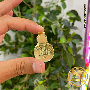 KIT COM 10 TAGS DE NATAL BONECO DE NEVE EM ACRÍLICO 4X2,5CM