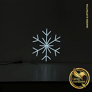 FLOCO DE NEVE EM LED 30X26 CM