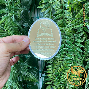 MEDALHÃO RELIGIOSO EM ACRÍLICO ESPELHADO- SALMO 119:10