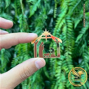 KIT COM 10 APLIQUES A SAGRADA FAMÍLIA EM ACRÍLICO 4X4 CM