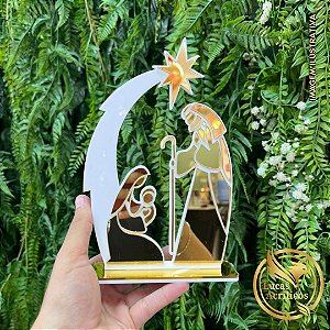 TOPO A SAGRADA FAMÍLIA EM ACRÍLICO 15X21 CM