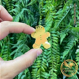 KIT COM 10 TAGS DE NATAL BISCOITA EM ACRÍLICO 4X3,5CM