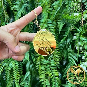 KIT COM 10 CHAVEIROS GRAVADO MATHEUS 21:22 5X5 CM