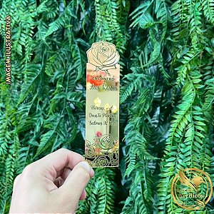 MARCA PÁGINA EM ACRÍLICO PERSONALIZADO COM FURO 15X4 CM