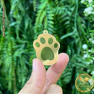 KIT COM 10 TAGS PÁSCOA PATA DE COELHO EM ACRÍLICO 4X3 CM