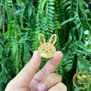 KIT COM 10 TAGS COELHO DA PÁSCOA EM ACRÍLICO 4X3 CM