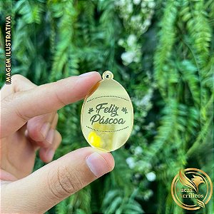 KIT 10 TAGS OVOS DE PÁSCOA EM ACRÍLICO 4X3 CM