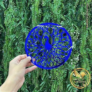 MANDALA DE PAVÃO EM ACRÍLICO 19X19 CM
