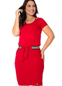 Vestido Raissa Malha Vermelho Hapuk
