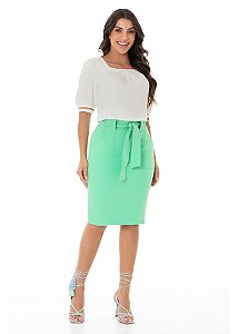Saia Matilda Justa Verde Hapuk