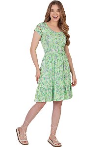 Vestido Bernadety Estampado Verde Hapuk