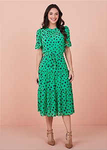 Vestido Maya Midi Verde Tatá Martello
