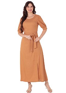 Vestido Hillary Midi Bege Hapuk