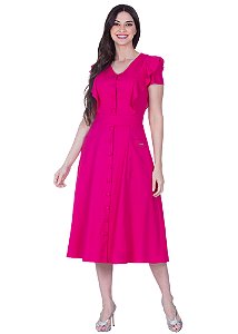 Vestido Danúbia Midi Pink Hapuk