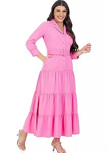 Vestido Stella Longo Rosa Hapuk