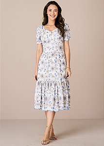 Vestido Josy Bordado Azul Tatá Martello