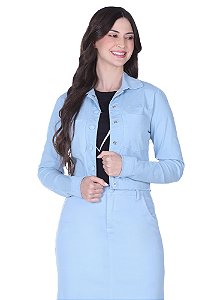 Jaqueta Flávia Jeans Collor Azul Hapuk