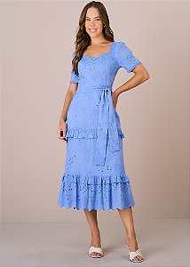 Vestido Franciele Laise Azul Tatá Martello