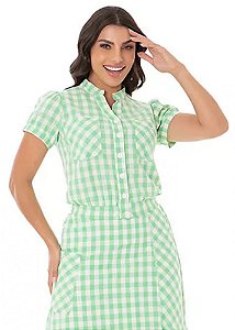 Blusa Suzane Estampada Verde Hapuk