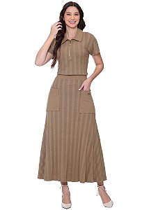 Conjunto Talita Malha Texturizada Verde Hapuk