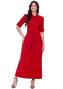 Chemise Pamela Linho Vermelho Hapuk