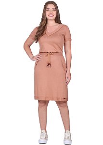 Vestido Jessie Marrom Claro Hapuk