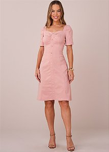 Vestido Amanda Bengaline Rosa Tatá Martello