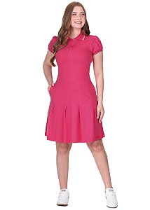 Vestido Luisa Gola Polo Rosa Hapuk