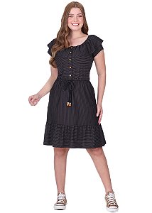 Vestido Paola Malha Preto Hapuk