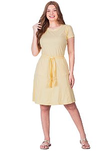 Vestido Catarina Malha Amarelo Hapuk