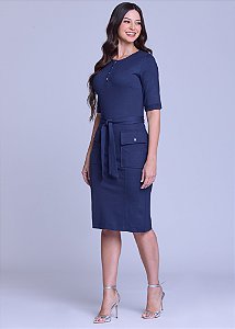 Vestido Fátima Justo Azul Hapuk